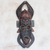 Afrikanische Holzmaske, 'Adinkra-Fest - Sankofa-Symbol Afrikanische Sese Holzmaske aus Ghana