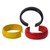 Leather cuff bracelets, 'Annula' (set of 3) - Red Black Yellow Leather Cuff Bracelet Trio (Set of 3) (image 2e) thumbail
