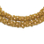 Halskette aus recycelten Kunststoffperlen - Handgefertigte doppelsträngige Halskette aus goldenen Recyclingperlen
