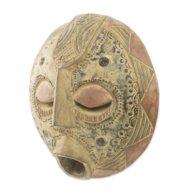 Akan-Holzmaske - Akan-Holzmaske von einem ghanaischen Kunsthandwerker