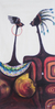 'Lovers' - Signed Expressionist Painting of Two Lovers from Ghana thumbail