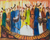 'Damba Music Makers' - Signed Cultural Musical Expressionist Painting from Ghana thumbail
