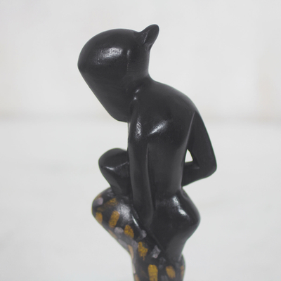 Escultura de madera - Escultura de madre e hijo de madera de Sese de Ghana