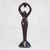 Wood sculpture, 'San Bra Love' - Hand-Carved Sese Wood Sculpture of a Woman from Ghana thumbail