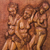 Reliefplatte aus Holz - Holzrelieftafel mit Tanzmotiv aus Ghana