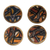 Wood coasters, 'Ntoma Elegance' (set of 4) - Earth-Tone Wood and Cotton Coasters from Ghana (Set of 4)