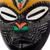 Afrikanische Holzmaske - Bunte afrikanische Holzmaske aus Ghana