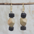 Ceramic beaded dangle earrings, 'Beautiful Nunam' - Ceramic Beaded Dangle Earrings Crafted in Ghana