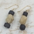 Ceramic beaded dangle earrings, 'Beautiful Nunam' - Ceramic Beaded Dangle Earrings Crafted in Ghana