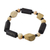Terracotta beaded stretch bracelet, 'Nunam' - Terracotta Beaded Stretch Bracelet from Ghana