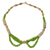 Halskette aus recycelten Glas- und Keramikperlen - Grüne Perlenkette aus recyceltem Glas und Keramik