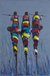 'Masai Hunters' - Signed Expressionist Painting of Masai Hunters from Ghana