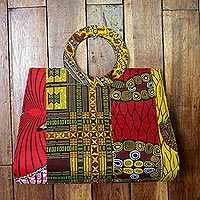 Cotton handbag, Intricate Round