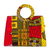 Cotton handbag, 'Intricate Round' - Printed Cotton Handbag with Round Handles from Ghana