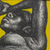 'Peaceful' - Glass Framed Artistic Nude Painting on Yellow from Ghana (image 2b) thumbail