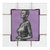 'Uprightness' - Glass Framed Expressionist Painting of a Woman on Purple thumbail