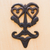 Holzreliefplatte, 'Schnurrbärtiger Liebhaber - Herz-Thema Schnurrbart-Holzrelief aus Ghana