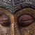 Brass and aluminum accented African wood mask, 'Gleaming Face' - Brass and Aluminum Accented African Wood Mask from Ghana (image 2d) thumbail