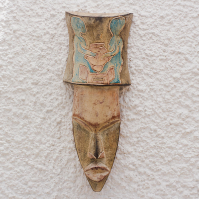 Afrikanische Holzmaske - Afrikanische Holzmaske im Used-Look, hergestellt in Ghana