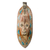African wood mask, 'Bird Companion' - Orange and Blue African Wood Mask from Ghana