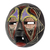 African recycled plastic beaded wood mask, 'Eco Ohene' - African Recycled Plastic Beaded Wood Mask from Ghana