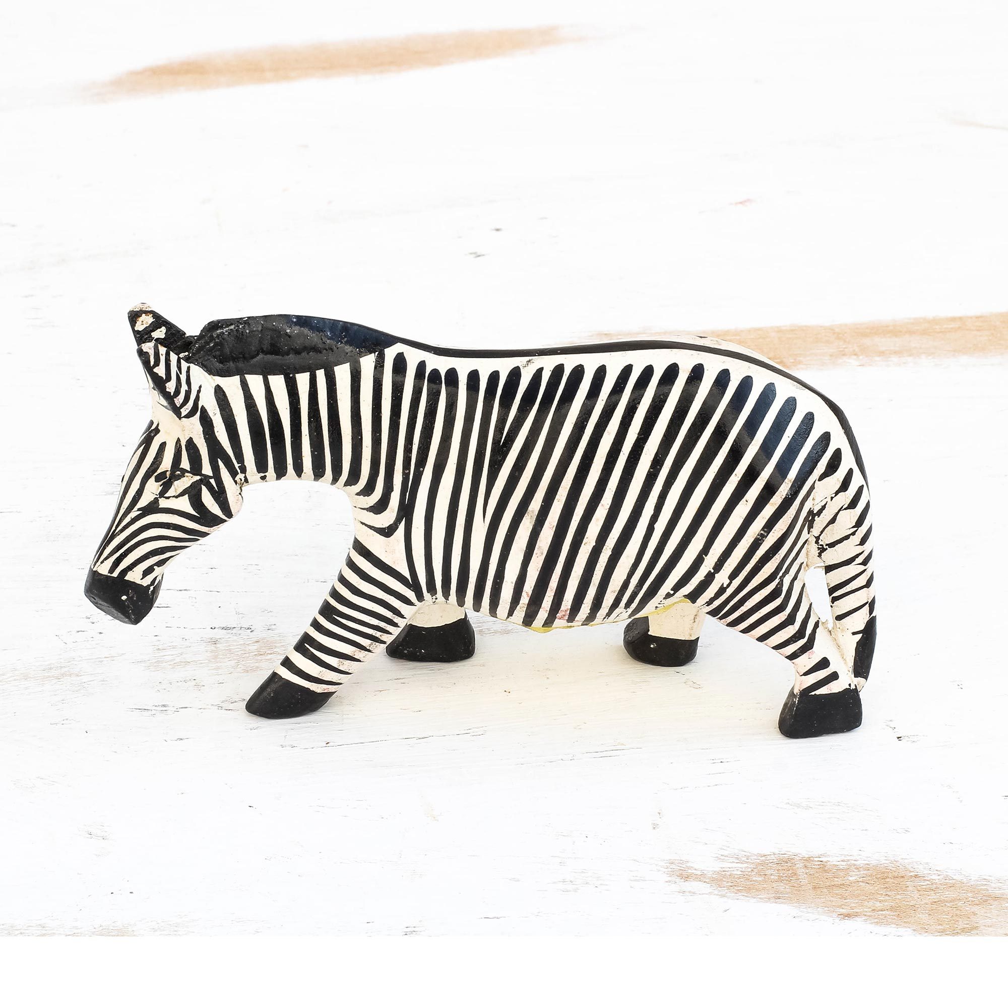 Handcrafted Wood Zebra Sculptures from Ghana (Pair) Zebra Pair NOVICA