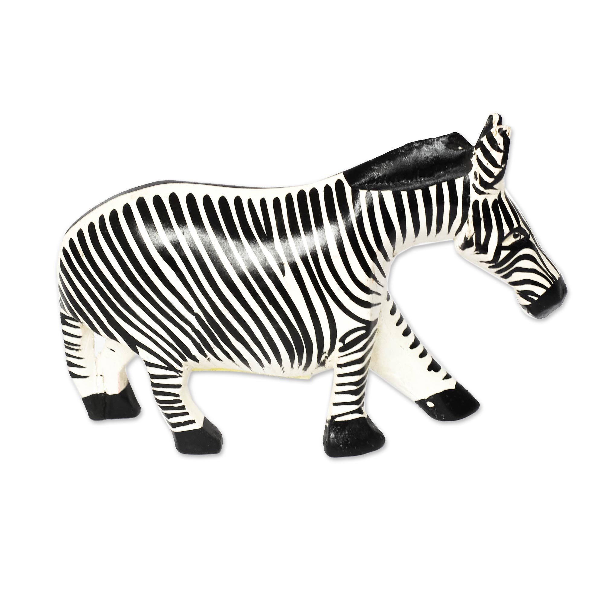 Handcrafted Wood Zebra Sculptures from Ghana (Pair) Zebra Pair NOVICA