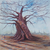 Affenbrotbaum – Signierte impressionistische Malerei eines Affenbrotbaums aus Ghana