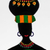 'Ama with Pot in Kente' - Kente Cotton Akzentgemälde einer afrikanischen Frau