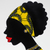 'Mansah in Yellow' - Signiertes afrikanisches Frauengemälde in Gelb aus Ghana