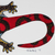 'Wall Gecko in Red' - Pintura Gecko Moderna con Acento de Algodón Estampado en Rojo