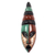 African wood mask, 'Colorful Obaapa' - Colorful African Wood Mask with Copper and Aluminum Accents