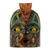 Máscara de madera africana - Máscara rústica africana de madera de sésé de Ghana