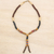Wood and recycled glass beaded Y-necklace, 'Vital Beauty' - Wood and Recycled Plastic Beaded Y-Necklace from India