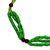 Recycled glass and plastic beaded necklace, 'Eco Lebene' - Green Recycled Glass and Plastic Beaded Necklace from Ghana