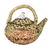 Ceramic decorative teapot, 'Dots and Diamonds' - Dot and Diamond Pattern Ceramic Decorative Teapot