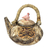 Ceramic decorative teapot, 'Dwennimen Vessel' - Adinkra-Themed Ceramic Decorative Teapot from Ghana