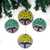 Recycled plastic beaded wood ornaments, 'Ashanti Faces' (set of 4) - Recycled Plastic Beaded Wood Ornaments from Ghana (Set of 4) (image 2) thumbail