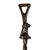 Wood walking stick, 'Lion Companion' - Lion-Themed Sese Wood Walking Stick from Ghana