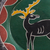 Placa decorativa de madera - Plato decorativo de madera de sésé con temática de ciervo de Ghana