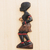 Escultura de pared de madera - Escultura de pared de madera de Sese de un bailarín Dipo masculino de Ghana