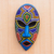 African beaded wood mask, 'Beaded Love' - Recycled Plastic Beaded African Wood Mask from Ghana (image 2) thumbail