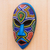 African beaded wood mask, 'Beaded Love' - Recycled Plastic Beaded African Wood Mask from Ghana (image 2b) thumbail