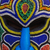 African beaded wood mask, 'Beaded Love' - Recycled Plastic Beaded African Wood Mask from Ghana (image 2d) thumbail