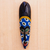 African wood mask, 'Floral Face' - Cotton Accented African Wood Mask from Ghana (image 2) thumbail