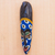 African wood mask, 'Floral Face' - Cotton Accented African Wood Mask from Ghana (image 2b) thumbail