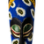 African wood mask, 'Floral Face' - Cotton Accented African Wood Mask from Ghana