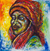 'Ghanaian Northerner' - Signed Expressionist Painting of a Ghanaian Northerner thumbail