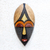 African wood mask, 'King of Africa' - Multicolored African Wood Mask from Ghana (image 2) thumbail