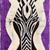 Batik cotton wall hanging, 'Zebra II' - Signed Batik Cotton Zebra Wall Hanging in Purple from Ghana
